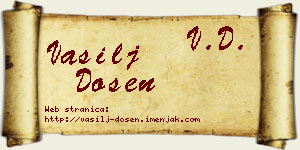 Vasilj Došen vizit kartica